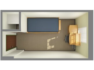 3D Layout of Single Room