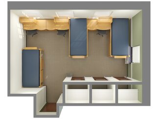 3D Layout of Triple Room
