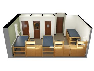3D Layout of Triple Room