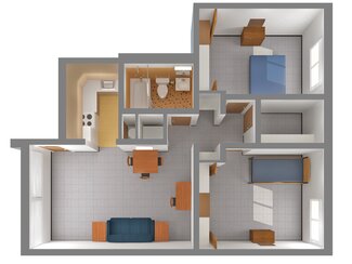 3D Layout of Apartment